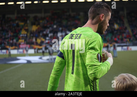 La Haye, Pays-Bas - 3 octobre 2019 : David De Gea (Manchester United) photographié au cours de la 2019-2020 UEFA Europa League Group L match. Banque D'Images