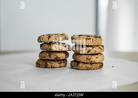 Cookies aux pépites de chocolat Banque D'Images