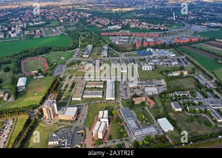 Vue aérienne du Campus de l'Université de Parme / Italie Banque D'Images