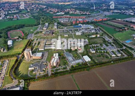 Vue aérienne du Campus de l'Université de Parme / Italie Banque D'Images