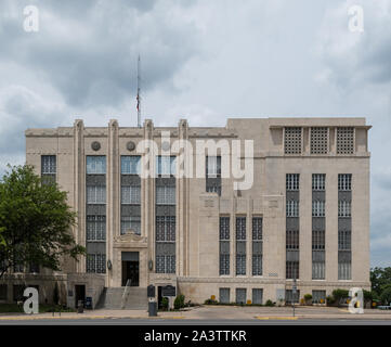 Le style moderne Travis County Courthouse à Austin, Texas Banque D'Images