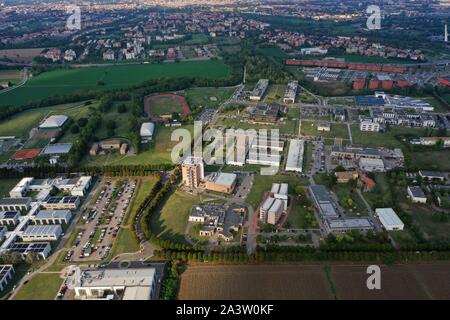 Vue aérienne du Campus de l'Université de Parme / Italie Banque D'Images