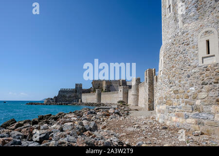 Château Mamure Kalesi' 'Mamure sur la côte de la mer Méditerranée, Mersin Anamur province, Turkey Banque D'Images