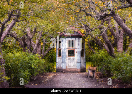 Chambre de séchage d'herbes dans les jardins de plein air de Skansen et zoo, situé sur l'île de Djurgården à Stockholm, en Suède. Banque D'Images