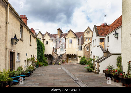 Près du Cheval Blanc, Édimbourg, Écosse. Juste à côté du Royal Mile, cet hôtel pittoresque proche a été restauré dans les années 1960. Banque D'Images