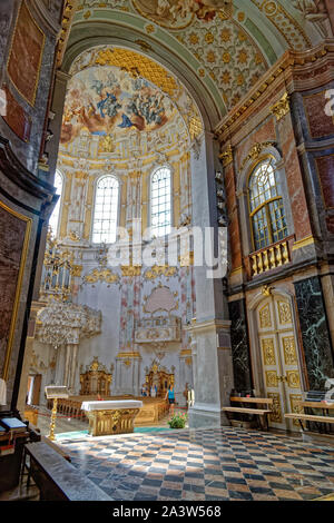 Ettal, Allemagne. 8 Août, 2019. L'Abbaye Bénédictine d'Ettal fondée en 1330 par l'Empereur Louis le bavarois près de la ville d'Oberammergau Banque D'Images