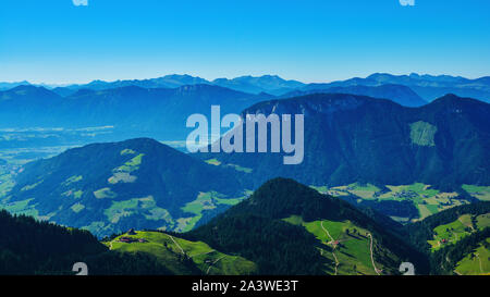 Beaux pics de sommet Hohe Salve montagne , partie de l'Alps, Autriche Kitzbuhel Banque D'Images