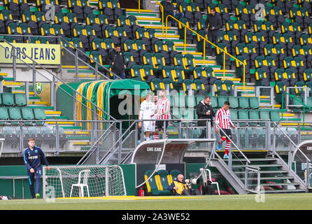 10-10-2019 : : * ADO La Haye v Sparta Rotterdam : Den Haag 2019 Oefenwedstrijd - 2020, L-R, Lars Veldwijk, tribune : Crédit Photos Pro/Alamy Live News Banque D'Images