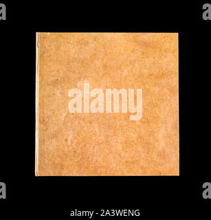 Ordinateur portable blanc fermé immersive, isolé sur le noir. Vue d'en haut Banque D'Images