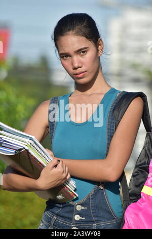 Asian School Girl Student Banque D'Images