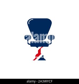 Salon de coiffure pour l'équipement mobilier Chaise design icône illustation Illustration de Vecteur