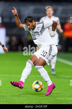 Serge Gnabry (Allemagne). GES / football / matchs amicaux : Allemagne - Argentine, Football 09.10.2019 : match amical : l'Allemagne contre l'Argentine, Dortmund, le 9 octobre 2019 dans le monde d'utilisation | Banque D'Images