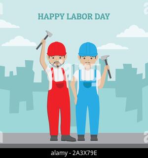 Bonne fête du Travail, fête du travail d'illustration vectorielle Illustration de Vecteur