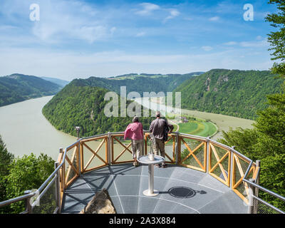 Tourisme à Schloegen Autriche Banque D'Images