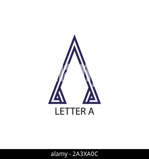 Première lettre d'un logo noir modèle vecteur conception - Vector - Vector Illustration de Vecteur