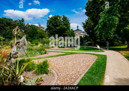 MÜNSTER/ALLEMAGNE - Août 2019 : Le jardin botanique dans le centre ville de Münster, près de WWU University Building Banque D'Images