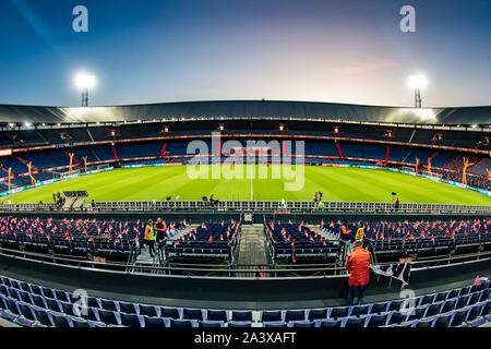 Rotterdam, Pays-Bas. 10 Oct, 2019. ROTTERDAM, Pays-Bas - Irlande du Nord, match de qualification Championnat d'Europe, la saison 2019-2020, 10-10-2019, le stade De Kuip, aperçu du stade : Crédit Photos Pro/Alamy Live News Banque D'Images