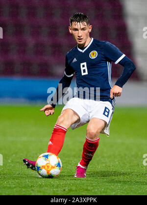 Stade de Murrayfield, Edinburgh, UK. 10 Oct, 2019. 2021 Moins de 21 ans Championnat d'Ecosse, qualificatif de moins de 21 ans contre la Lituanie dans le cadre 21 ; Billy Gilmour de Ecosse - usage éditorial : Action Crédit Plus Sport/Alamy Live News Banque D'Images