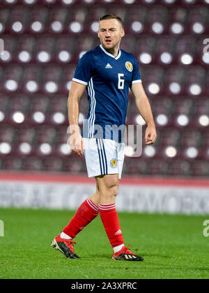 Stade de Murrayfield, Edinburgh, UK. 10 Oct, 2019. 2021 Moins de 21 ans Championnat d'Ecosse, qualificatif de moins de 21 ans contre la Lituanie dans le cadre 21 ; Allan Campbell de l'Ecosse - usage éditorial : Action Crédit Plus Sport/Alamy Live News Banque D'Images