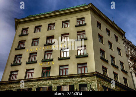 Raiffeisenbank, LoosHaus Michaelerplatz, Vienne, Autriche par Adolf Loos Building Banque D'Images