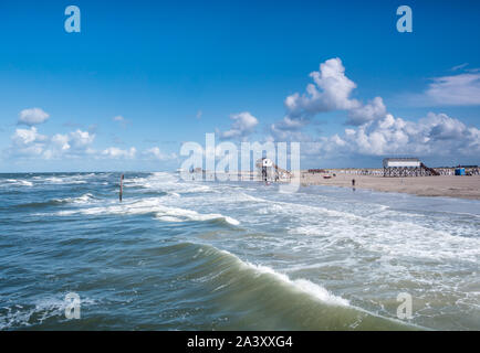 Sankt Peter-Ording en Allemagne Mer du Nord Banque D'Images