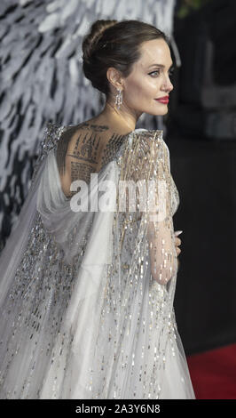 Londres, Royaume-Uni. 9 octobre, 2019. Angelina Jolie assiste à la '' ' : maléfique maîtresse du Mal' Première européenne à la BFI Imax, Waterloo. Crédit : Gary Mitchell/SOPA Images/ZUMA/Alamy Fil Live News Banque D'Images