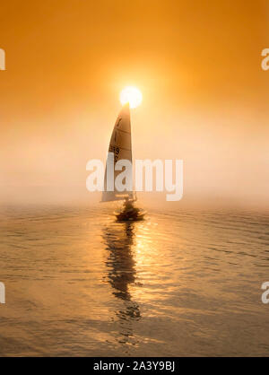 La voile sur la tamise Banque D'Images