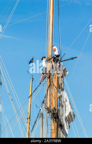 Oct 05, 2019. 14,58h Port de Saint Tropez, France - 1999-2019 Voiles - Voile - Ilona Crédit Barna, BIPHOTONEWS, Alamy Banque D'Images