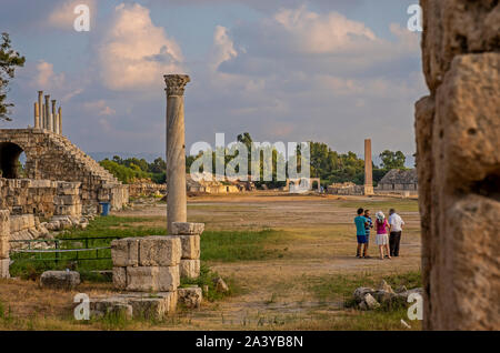 Hippodrome Romain, dans la région de Al-Bass, site archéologique de Tyr (Sour), Liban. Banque D'Images