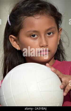 Une athlète féminine de volley-ball avec émotion Banque D'Images