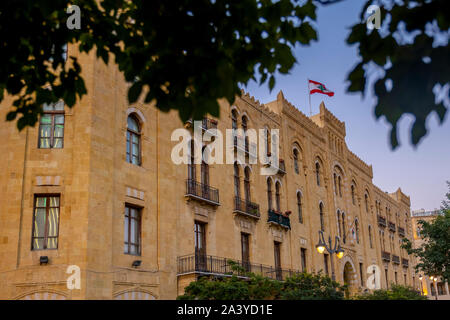 La municipalité de Beyrouth, le centre-ville, Beyrouth, Liban Banque D'Images