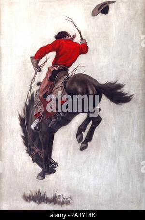 NC Wyeth Bronco Buster Banque D'Images