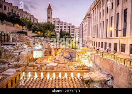 Bains romains, centre-ville, Beyrouth, Liban Banque D'Images