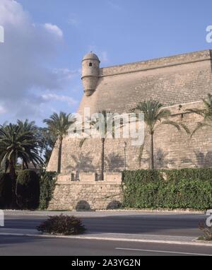 MURALLA DEL CASTILLO DE SAN CARLOS - S XVII - PASEO DE LA AVENIDA. Emplacement : MILITAERHISTORISCHES MUSEUM. Palma. MALLORCA. L'ESPAGNE. Banque D'Images