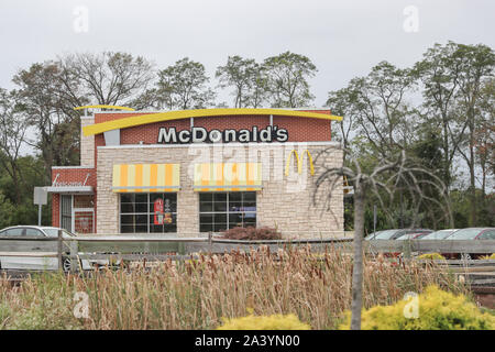 Princeton, New Jersey le 6 octobre 2019:restaurant McDonald's logo. McDonald's est la plus grande chaîne de restauration rapide hamburger restaurants servant Banque D'Images