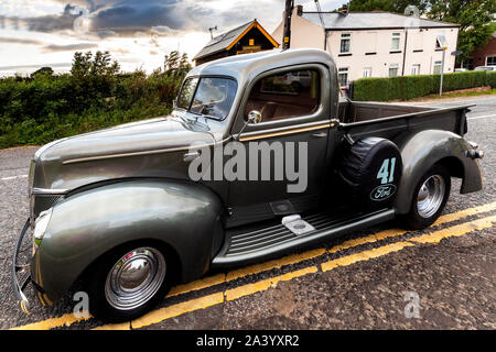 1941 Ford custom américain restauré d'une demi-tonne de camionnette, UK, shérif devient Banque D'Images