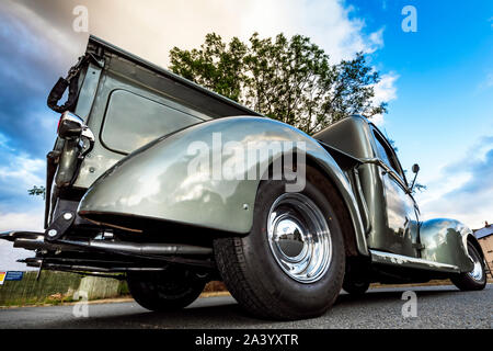 1941 Ford custom américain restauré d'une demi-tonne de camionnette, UK, shérif devient Banque D'Images