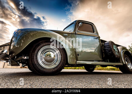 1941 Ford custom américain restauré d'une demi-tonne de camionnette, UK, shérif devient Banque D'Images