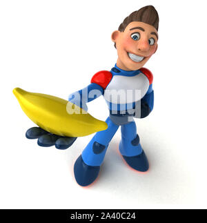 Super-héros moderne - 3D Illustration Banque D'Images