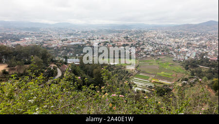 La ville de Fianarantsoa, Madagascar l'une des plus grandes villes du pays Banque D'Images