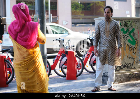 Streetlife de El Raval de Barcelone - Impressions Banque D'Images