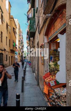 Streetlife de El Raval de Barcelone - Impressions Banque D'Images