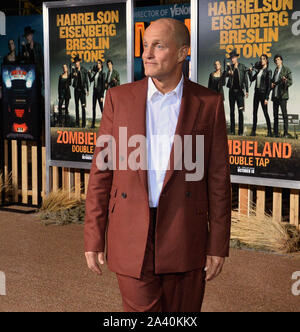Los Angeles, United States. 10 Oct, 2019. Acteur Woody Harrelson assiste à la première de the motion picture horreur comédie 'Zombieland : Touchez deux fois' au Regency Village Theatre dans la section de Los Angeles Westwood le jeudi 10 octobre, 2019. Scénario : Columbus, Tallahassee, Wichita et Little Rock, passer à l'Amérique heartland alors qu'elles affronteront contre zombies évolué, d'autres survivants, et la crise de croissance de la famille de fortune désagréable. Photo par Jim Ruymen/UPI UPI : Crédit/Alamy Live News Banque D'Images