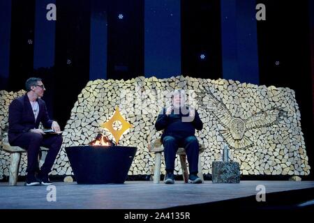 Forum des entreprises nordiques. 2019 Helsinki, Finlande, 10 octobre 2019.Steve Wozniak, l'inventeur américain, ingénieur en électronique, programmateur, philanthrope, un Banque D'Images