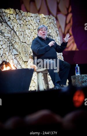 Forum des entreprises nordiques. 2019. Helsinki, Finlande, 10 octobre 2019.Steve Wozniak, l'inventeur américain, ingénieur en électronique, programmateur, philanthrope, un Banque D'Images