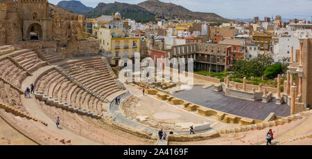 Ancien amphithéâtre romain à carthagène Banque D'Images