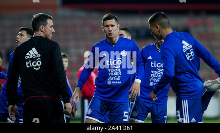 Novi Sad, Serbie. 10 Oct, 2019. Jorge du Paraguay se réchauffe. Credit : Nikola Krstic/Alamy Live News Banque D'Images