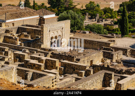 Maison Yafar, UNESCO World Heritage Site, Medina Azahara. Site archéologique de Madinat al-Zahra. Cordoba. Le sud de l'Andalousie, espagne. L'Europe Banque D'Images