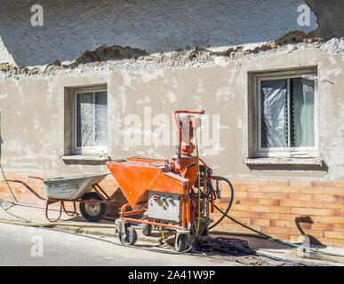 Bétonnière sur le chantier de construction Banque D'Images