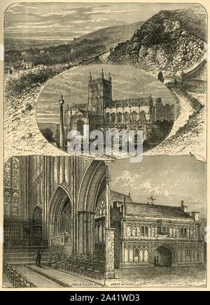 "Vues à Malvern", 1898. Thuin, ville thermale dans le Worcestershire qui ont augmenté de façon importante à l'époque victorienne en raison de l'eau minérale naturelle des sources. L'Angleterre à partir de "notre propre pays, Volume II". [Cassell et Company, Limited, Londres, Paris &AMP ; Melbourne, 1898] Banque D'Images